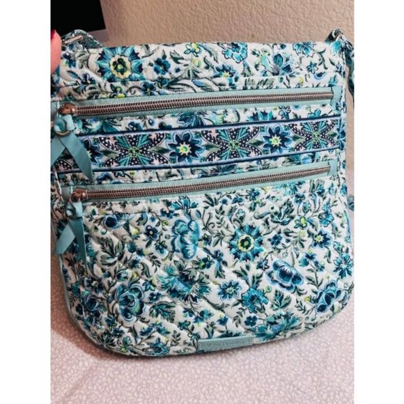 Women's Cotton Triple Zip Hipster Crossbody Purse - Picture 2 of 2